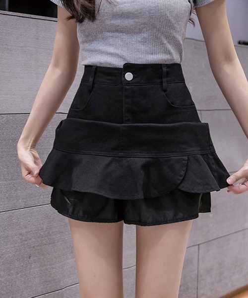 SPIGA（スピーガ）の「裾ﾌﾘﾙﾐﾆｽｶｰﾄ（スカート・レディース・ホワイト/ブラック・MEDIUM/SMALL）」の7枚目の写真