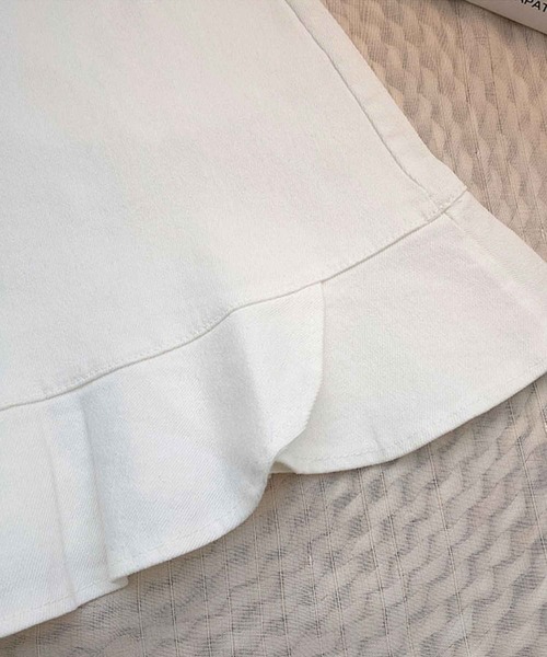 SPIGA（スピーガ）の「裾ﾌﾘﾙﾐﾆｽｶｰﾄ（スカート・レディース・ホワイト/ブラック・MEDIUM/SMALL）」の14枚目の写真