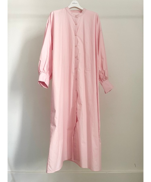 ulu(ウル)の「Volume sleeve band collar long dress(ワンピース・レディース・ピンク/ブルー・FREE)」の16枚目の写真