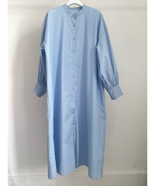 ulu(ウル)の「Volume sleeve band collar long dress(ワンピース・レディース・ピンク/ブルー・FREE)」の17枚目の写真