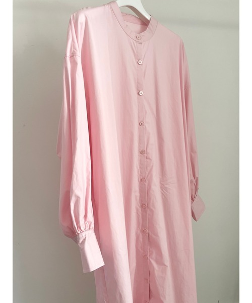 ulu(ウル)の「Volume sleeve band collar long dress(ワンピース・レディース・ピンク/ブルー・FREE)」の20枚目の写真