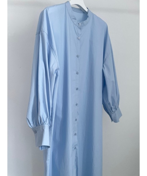 ulu(ウル)の「Volume sleeve band collar long dress(ワンピース・レディース・ピンク/ブルー・FREE)」の21枚目の写真