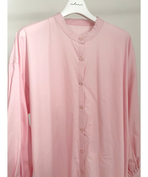 ulu(ウル)の「Volume sleeve band collar long dress(ワンピース・レディース・ピンク/ブルー・FREE)」の3枚目の写真