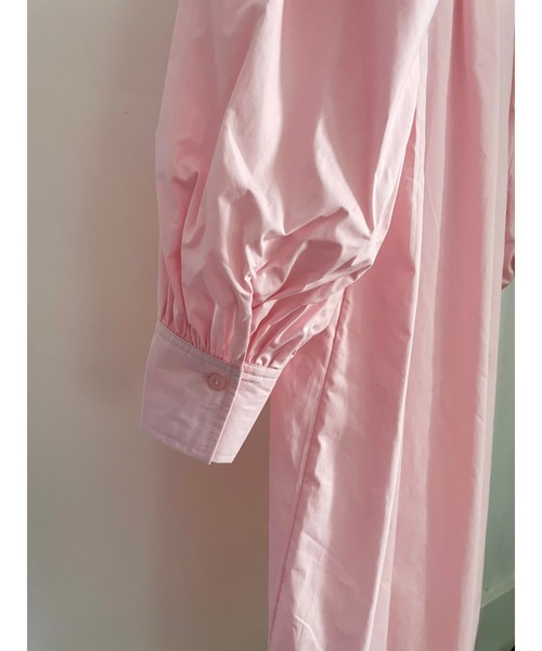 ulu(ウル)の「Volume sleeve band collar long dress(ワンピース・レディース・ピンク/ブルー・FREE)」の5枚目の写真