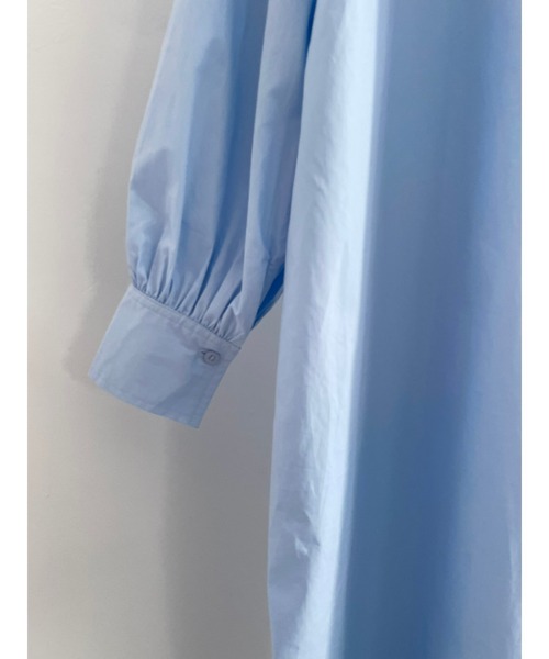 ulu(ウル)の「Volume sleeve band collar long dress(ワンピース・レディース・ピンク/ブルー・FREE)」の6枚目の写真