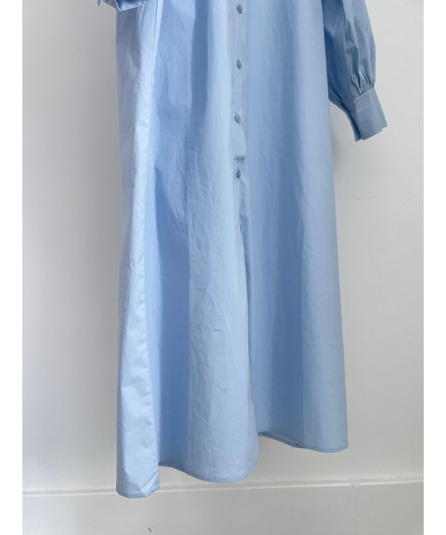 ulu(ウル)の「Volume sleeve band collar long dress(ワンピース・レディース・ピンク/ブルー・FREE)」の8枚目の写真