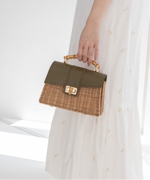 RANDA（ランダ）の「2WAYバスケットバッグ（かごバッグ・レディース・アイボリー/キャメル/カーキ・FREE）」の18枚目の写真