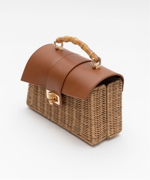 RANDA（ランダ）の「2WAYバスケットバッグ（かごバッグ・レディース・アイボリー/キャメル/カーキ・FREE）」の4枚目の写真