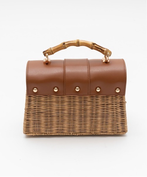 RANDA（ランダ）の「2WAYバスケットバッグ（かごバッグ・レディース・アイボリー/キャメル/カーキ・FREE）」の6枚目の写真