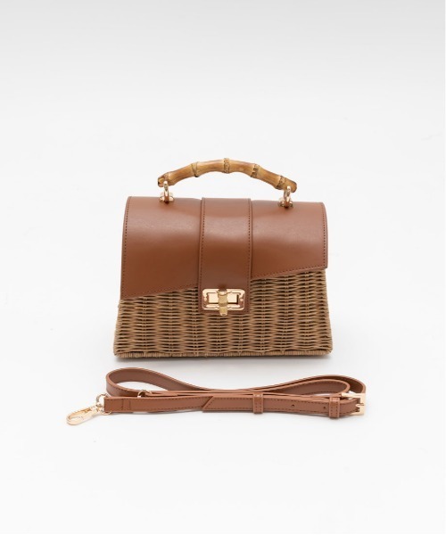 RANDA（ランダ）の「2WAYバスケットバッグ（かごバッグ・レディース・アイボリー/キャメル/カーキ・FREE）」の9枚目の写真