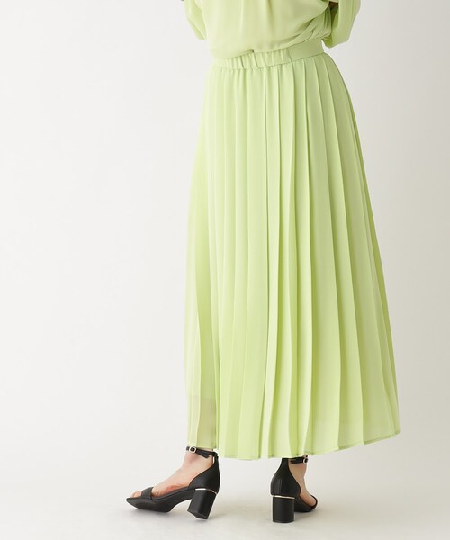 OPAQUE.CLIP（オペークドットクリップ）の「◆【大草直子さんコラボ】プリーツスカート セットアップ対応（スカート・レディース・ネイビー/ダークオレンジ/ブラック系/黄緑系・36/38/40）」の8枚目の写真