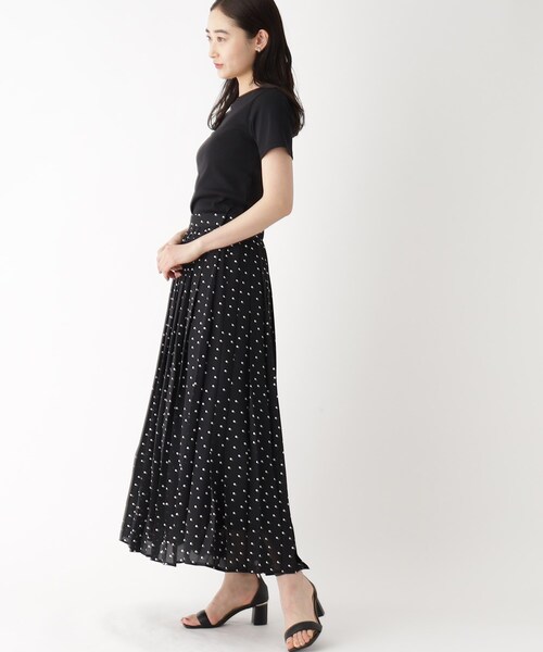 OPAQUE.CLIP（オペークドットクリップ）の「◆【大草直子さんコラボ】プリーツスカート セットアップ対応（スカート・レディース・ネイビー/ダークオレンジ/ブラック系/黄緑系・36/38/40）」の21枚目の写真