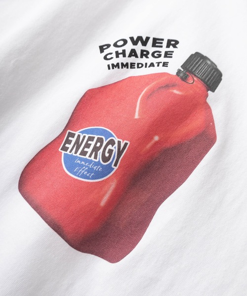 TIMELY WARNING（タイムリーワーニング）の「レトロタッチ ユニークフォトプリント リンガーデザイン半袖Tシャツ/オーバーサイズ/BREAD/ENERGY/ANCESTOR/【Selfie Freak】（Tシャツ/カットソー・レディース・ホワイト×ブルー/ホワイト×レッド/ホワイト×ブラック・M/L/XL）」の7枚目の写真
