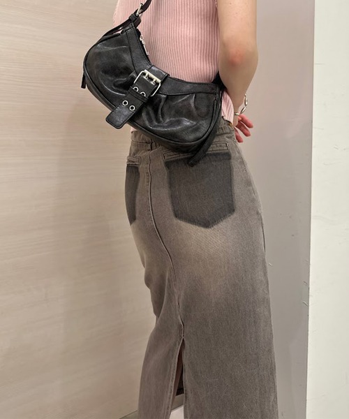 solleim（ソルレム）の「[3サイズ展開][全骨格美脚見え]すっきりハイウエストデニムロングタイトスカート（デニムスカート・レディース・ブルー/ブラック/ブラック系その他/ブルー系その他・S/M/L）」の21枚目の写真