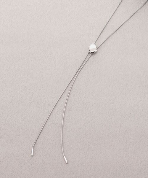 tk.TAKEO KIKUCHI（ティーケータケオキクチ）の「◆メタルループタイネックレス（ネックレス・メンズ・シルバー系4/シルバー・00）」の2枚目の写真