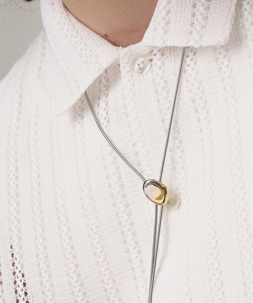 tk.TAKEO KIKUCHI（ティーケータケオキクチ）の「◆メタルループタイネックレス（ネックレス・メンズ・シルバー系4/シルバー・00）」の14枚目の写真