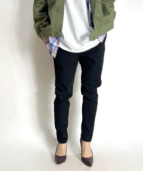 BEATJIVE(ビートジャイブ)の「ストレッチ スキニー テーパードパンツ レディース(チノパンツ・レディース・ベージュ/ブラック/ホワイト・MEDIUM/LARGE/SMALL)」の1枚目の写真