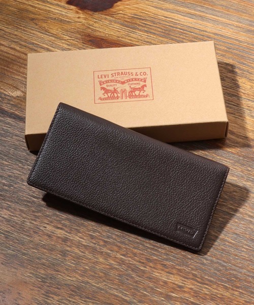 レザー長財布　本革　リーバイス セール】Levi's/リーバイス 別注 ソフトシボ加工 リアルレザー