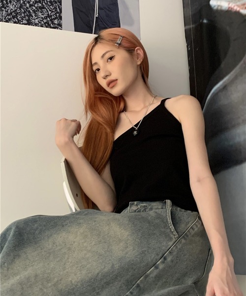 LYEON(リヨン)の「ワンショルダーキャミソール(キャミソール・レディース・ブラック/グレー/ベージュ・FREE)」の20枚目の写真