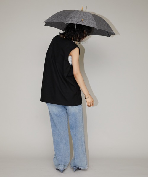 Aunt Marie's(アントマリーズ)の「バンブーハンドル Plain color アンブレラ / 晴雨兼用 / UVカット機能付き(長傘・レディース・ブラック/サックスブルー/アイボリー/グレー/ネイビー・FREE)」の18枚目の写真
