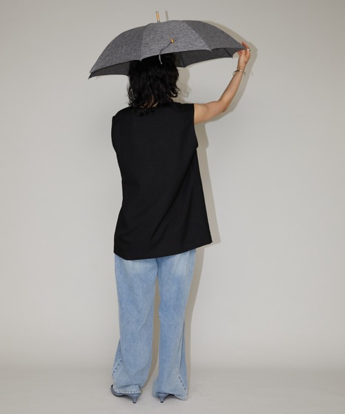 Aunt Marie's(アントマリーズ)の「バンブーハンドル Plain color アンブレラ / 晴雨兼用 / UVカット機能付き(長傘・レディース・ブラック/サックスブルー/アイボリー/グレー/ネイビー・FREE)」の19枚目の写真