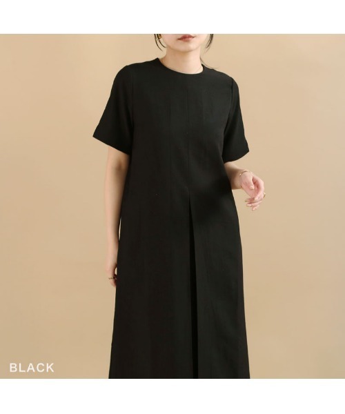 ＮＯＡＨＬ　ノアル　シアーワンピース　黒色　新品未使用タグ付き　ロング　マキシ NOAHL（ノアル）の「【NOAHL】リネンタッチフロントマキシ