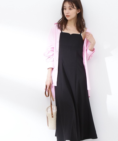 N.（N. Natural Beauty Basic）（エヌエヌナチュラルビューティーベーシック）の「◆ダブルストラップキャミワンピース（ワンピース・レディース・ブラック/グレイッシュベージュ/オフホワイト/グレー・MEDIUM）」の16枚目の写真