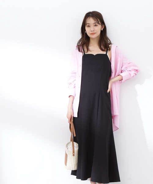 N.（N. Natural Beauty Basic）（エヌエヌナチュラルビューティーベーシック）の「◆ダブルストラップキャミワンピース（ワンピース・レディース・ブラック/グレイッシュベージュ/オフホワイト/グレー・MEDIUM）」の19枚目の写真