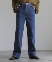 select MOCA | ハイウエストダメージセンターラインデニム(デニムパンツ)