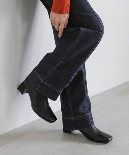 select MOCA(セレクトモカ)の「ハイウエストダメージセンターラインデニム(デニムパンツ・レディース・ダークインディゴブルー/インディゴブルー・MEDIUM/SMALL)」の16枚目の写真