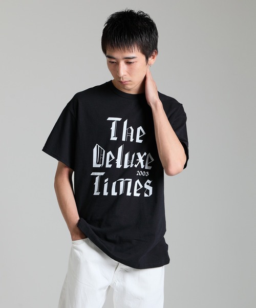 DELUXE（デラックス）の「THE DELUXE TIME TEE（Tシャツ/カットソー・メンズ・ホワイト/ブラック/レッド・MEDIUM/LARGE/X-LARGE）」の2枚目の写真