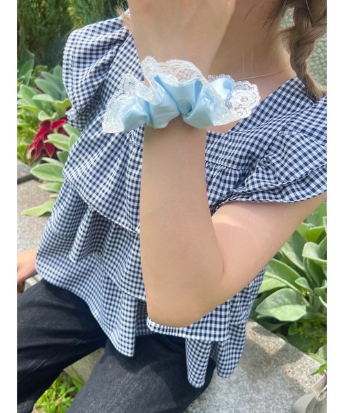 jumelle（ジュメロ）の「linge shushu（シュシュ・レディース・サックスブルー/ライトピンク・FREE）」の15枚目の写真