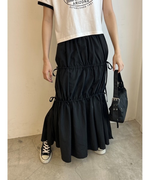 WC（ダブル シー）の「リボンドロストナイロンスカート（スカート