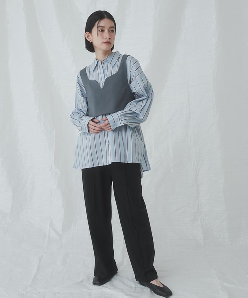 hunch（ハンチ）の「【WEB限定/別注】ポリツイルビスチェ（ベスト・レディース・杢グレー/ブラック/タン/ダークブラウン/グレー・FREE）」の8枚目の写真