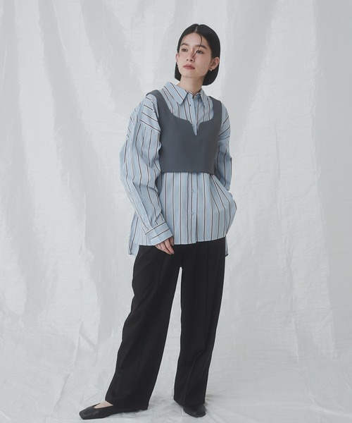 hunch（ハンチ）の「【WEB限定/別注】ポリツイルビスチェ（ベスト・レディース・杢グレー/ブラック/タン/ダークブラウン/グレー・FREE）」の9枚目の写真