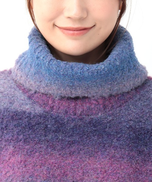 チチカカ(チチカカ)の「グラデーションニットプルオーバー(ニット/セーター・レディース・グリーン/オレンジ/パープル・FREE)」の12枚目の写真