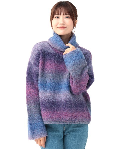 チチカカ(チチカカ)の「グラデーションニットプルオーバー(ニット/セーター・レディース・グリーン/オレンジ/パープル・FREE)」の9枚目の写真