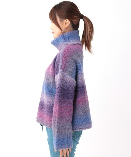 チチカカ(チチカカ)の「グラデーションニットプルオーバー(ニット/セーター・レディース・グリーン/オレンジ/パープル・FREE)」の10枚目の写真