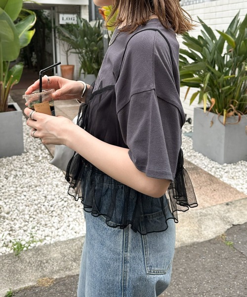 セール】チュールレイヤードキャミソール《WEB限定カラーあり