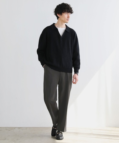 LIL VENDARS(リルヴェンダース)の「ウォッシャブルスキッパ―ニット(ニット/セーター・メンズ・オフホワイト/キャメル/チャコール/ネイビー/ブラウン/ブラック・L/XL/M)」の9枚目の写真