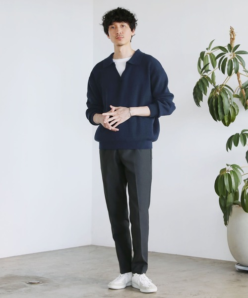 LIL VENDARS(リルヴェンダース)の「ウォッシャブルスキッパ―ニット(ニット/セーター・メンズ・オフホワイト/キャメル/チャコール/ネイビー/ブラウン/ブラック・L/XL/M)」の16枚目の写真