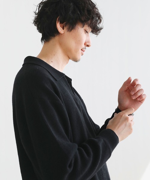 LIL VENDARS(リルヴェンダース)の「ウォッシャブルスキッパ―ニット(ニット/セーター・メンズ・オフホワイト/キャメル/チャコール/ネイビー/ブラウン/ブラック・L/XL/M)」の22枚目の写真
