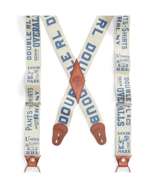 RRL(ダブル アール エル)の「(限定コレクション)ロゴ ストレッチ ブレーシズ(サスペンダー・メンズ・ネイビー系1・ONE)」の2枚目の写真
