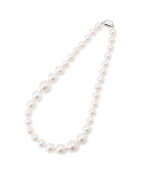 ADAM ET ROPE'（アダムエロペ）の「【NUMBERING】PEARL NECKLACE（ネックレス・レディース・ピンク/ブラック・FREE）」の11枚目の写真
