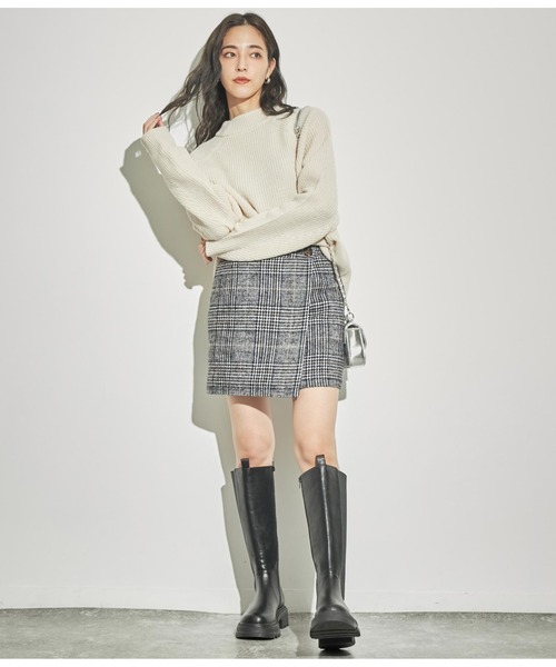 ANAP（アナップ）の「チェックラップスカート【セットアップ対応