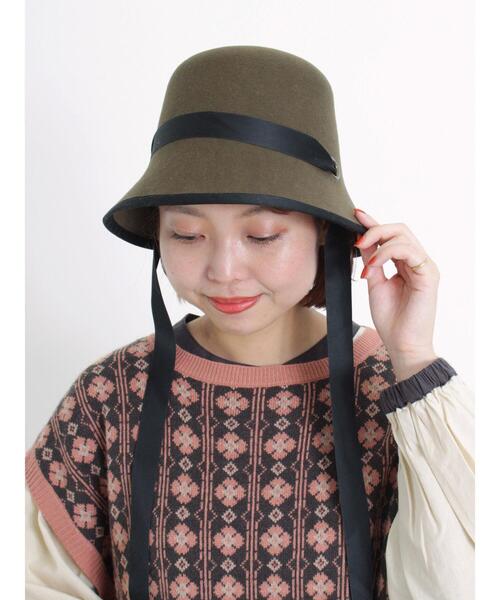 Samansa Mos2（サマンサ モスモス）の「リボンテープ付バケットハット（ハット・レディース・ブラウン/キャメル・F）」の2枚目の写真