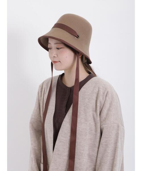Samansa Mos2（サマンサ モスモス）の「リボンテープ付バケットハット（ハット・レディース・ブラウン/キャメル・F）」の4枚目の写真