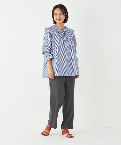 SHIPS Colors(シップス カラーズ)の「SHIPS Colors:〈洗濯機可能〉2タック ストレート パンツ(その他パンツ・レディース・グレー/ワイン/ネイビー・MEDIUM/SMALL)」の11枚目の写真