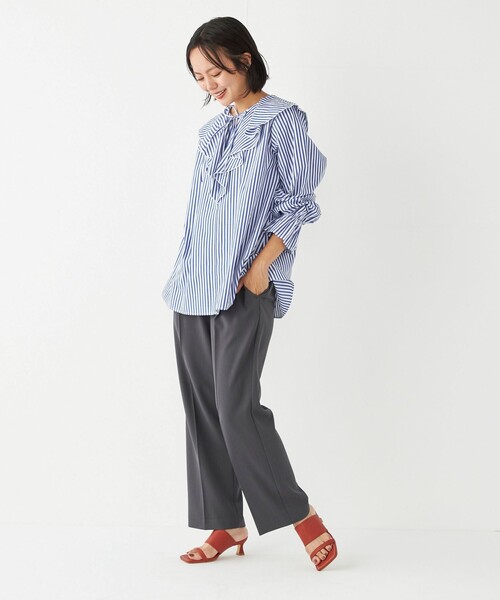 SHIPS Colors(シップス カラーズ)の「SHIPS Colors:〈洗濯機可能〉2タック ストレート パンツ(その他パンツ・レディース・グレー/ワイン/ネイビー・MEDIUM/SMALL)」の12枚目の写真