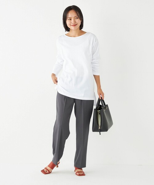 SHIPS Colors(シップス カラーズ)の「SHIPS Colors:〈洗濯機可能〉2タック ストレート パンツ(その他パンツ・レディース・グレー/ワイン/ネイビー・MEDIUM/SMALL)」の13枚目の写真